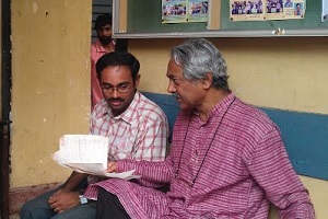 Our CEO - Mr. Sudhir Rao R, gets acting tips just before his take, from Dr. Girish Kasaravalli - an internationally renowned film director